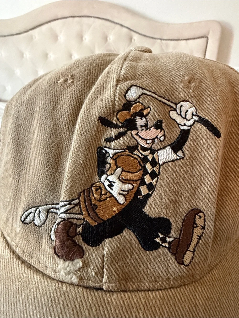 Disney Tan Embroidered Goofy Baseball Cap